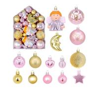 Lot de 72 boules de Noël - Décoration d'ange de Noël - 72 décorations de jardin - Boules de Noël incassables