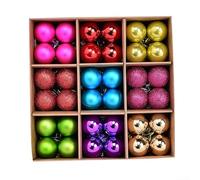 Lot de 72 boules de Noël en plastique de 3 cm pour décoration de sapin, parfaites pour les mariages, les anniversaires et les événements festifs (F)