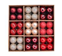 Lot de 72 boules de Noël en plastique de 3 cm pour décoration de sapin, parfaites pour les mariages, les anniversaires et les événements festifs (B)