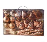 Lot de 72 boules décoratives pour sapin de Noël - Plusieurs tailles - En plastique coloré - Motif flocon de neige, cœur, ananas - Pour événements de vacances, fêtes, maison, bureau (B)