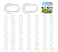 Lot de 72 clips de fixation de filet en plastique blanc durables et résistants aux intempéries pour football, tennis, cricket, sports de plein air
