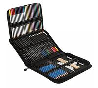 Lot de 72 crayons à dessin professionnels et croquis comprenant un crayon de couleur, un taille-crayon, une gomme, un sac de rangement, des fournitures artistiques pour enfants, adultes, artistes