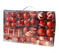 Lot de 72 décorations de sapin de Noël, comprend diverses formes comme des flocons de neige, des ananas et des cœurs, pour créer des décorations complètes de sapin de Noël (A)