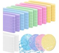 Lot de 72 éponges compressées pour le visage, pour le nettoyage du visage et le démaquillage, rectangulaires, 6 couleurs, avec 4 éponges rondes aléatoires pour le visage