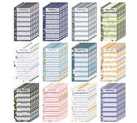 Lot de 72 feuilles budgétaires A6 allemand, organiseur budgétaire, planificateur de budget, 6 trous, reliure, planificateur budgétaire, accessoires de recharge pour cahier, 6 trous, carte budgétaire
