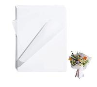 Lot de 72 Feuilles de Papier de Soie Blanc, 50 x 70 cm, pour Emballage de Bouquet, Pompon, Décoration de Cadeau à Faire Soi-même