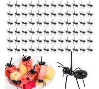 Lot de 72 Fourchette la Fourmi, Cure-Dents pour Fourmis Mini Fourchettes à Fruits Enfant Réutilisables Fourchettes à Dessert pour Fruits Légumes Collation Gâteau