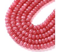 Lot de 72 perles d'espacement en rhodochrosite calcédoine pour la fabrication de bijoux, bracelets, accessoires de bricolage - 5 x 8 mm