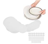 Lot De 72 Protecteurs D'assiettes En Feutre Doux, Séparateurs D'assiettes En Feutre épais, Protecteurs De Vaisselle,SéParateurs De Plaques Protecteurs,Tampons De Protection Ronds Réutilisables
