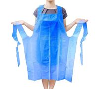 Lot de 72 tabliers jetables en PVC, blancs, 35 x 50 cm, découpés, 6 mil, unisexes, imperméables et résistants aux déchirures, pour hommes et femm