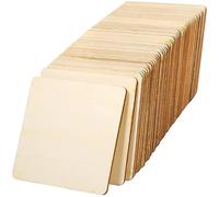 Lot de 72 tranches de bois carrées inachevées 7,5 x 7,5 cm Artisanat vierge 7,6 x 7,6 cm for sous-verres peinture écriture accessoires photo et décorations