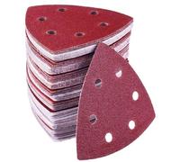 Lot De 72 Triangles Abrasifs Delta - 6 Trous - 90 X 90 X 90 Mm - Grains 40/60/80/120/180/240 - Triangle De Poncage Pour Ponage