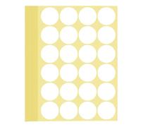 Lot de 720 pastilles adhésives blanches - 32 mm - Code couleur - Pour écrire et bricoler - Rondes - Code couleur (blanc 3,2 cm)