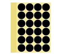 Lot de 720 pastilles adhésives rondes de 32 mm - Code couleur - Pour écrire et bricoler - Noir - 3,2 cm
