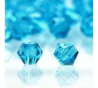 Lot de 720 perles en verre à enfiler - 3 mm - Perles de cristal à facettes - Perles en verre rhombus - Pour travaux manuels, fabrication de bijoux, colliers, boucles d'oreilles, bracelets - Bleu roi