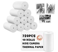 Lot de 720 rouleaux de papier photo HD pour enfants - Impression instantanée - Compatible avec la plupart des appareils photo à impression instantanée pour enfants - Impression instantanée pour mini