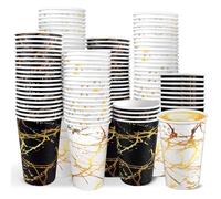 Lot de 74 Gobelets Carton 500ml - Gobelets Jetables Écologiques pour Café, Thé & Boissons (Chaudes/Froides) - Réutilisables, Recyclables - Convient pour Fête, Mariage, Événements, Bureau