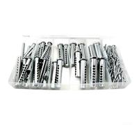 Lot de 74 goupilles galvanisées multi-trous R-clips agricoles | Galvanisé pour la surface, résistant à la rouille, durable, matériau en fer, argenté pour l'aspect, résistant aux intempéries