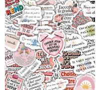 Lot de 75 Autocollants Inspirants pour Femmes - Messages Positifs - Imperméables, Finition Mate - Stickers Motivation pour Journal Intime, Carnet, PC Portable, Bouteille d'Eau (Style A-75 pièces)