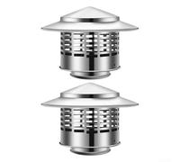 Lot de 75 cache-tuyaux de toit ronds en acier 304 de 160 mm