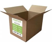 Lot de 75 Cartons d’Expédition 30 x 22 x 20 cm - Boîtes Postales en Carton Ondulé Haute Qualité - Format Idéal pour E-commerce, Vinted, Déménagement et Stockage - Recyclables et Robustes