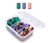 Lot de 75 manchons abrasifs pour ponceuse à ongles, grain 80/120/180, avec foret à ongles, pour manucure et pédicure (vert, violet, rose)