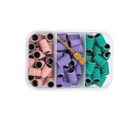 Lot de 75 petites bandes abrasives, grain 80, 120, 180, bandes abrasives avec mandrin, kit de tambours de ponçage pour ongles naturels, acrylique, manucure en gel, type B
