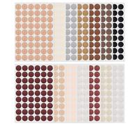 Lot de 756 capuchons autocollants, 14 feuilles d'autocollants ronds de 21 mm, avec grain de bois et couleur unie, imperméables, autocollants pour trous de vis pour meubles, bureaux et armoires