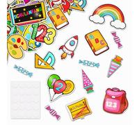 Lot de 76 confettis colorés pour la rentrée des classes - ABC 123 - Décoration de table - Pour fille et garçon - Rentrée scolaire - Fête de rentrée scolaire