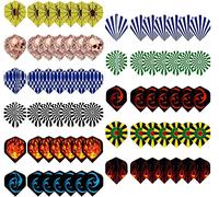 Lot de 77 ailettes de fléchettes standard en PET,parfaites pour fléchettes à pointe souple,pointe acier et pointe plastique,jeux de flechette,kit d'accessoires de fléchettes