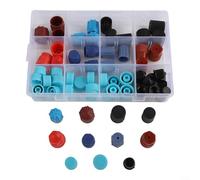 Lot de 77 bouchons de valve AC R134a R12 avec joint torique pour climatisation de voiture