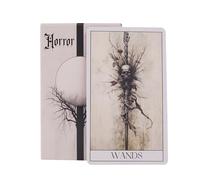 Lot de 78 cartes de tarot et d'oracle sur le thème de l'horreur, jeu de divination psychologique mystérieux pour perspectives futures et passées, lot de 78 cartes portables pour lectures spirituelles
