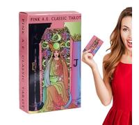 Lot de 78 cartes de tarot pour débutants, 10,2 x 6,2 cm, avec guide (français non garanti), carnet de notes, deck Oracle Spirit compact pour enchantement, énergie positive, thème d'horreur de Noël