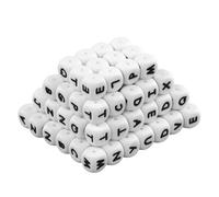 Lot de 78 perles en forme de lettres en silicone pour bracelets, lot de perles en forme d'alphabet A-Z 12 mm pour enfiler, bricolage pour bracelets, bijoux pour le