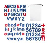 Lot de 79 chiffres magnétiques colorés de l'alphabet - Lettres et chiffres - Jouet éducatif ABC pour enfants