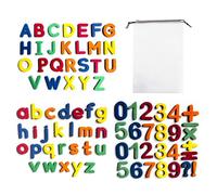 Lot de 79 jouets magnétiques colorés en forme de chiffres de l'alphabet pour apprendre, orthographe, comptage, y compris les lettres et les chiffres