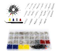 Lot de 795 connecteurs terminaux pour voiture, métal et plastique, 12 V, étanche, différentes tailles 1,0-3,5 mm, mécanisme Snap-Fit pour moto, voiture, bateau, camion et scooter
