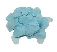 Lot de 8 000 confettis en papier biodégradables en forme de cœur pour anniversaire, remise de diplôme, mariage, fête prénuptiale et fête prénatale (bleu)
