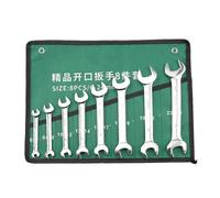 Lot de 8/10 clés à outils à main multifonctions à double extrémité ouverte avec pochettes à rouler pour clés de polissage automobiles