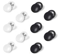 Lot de 8/10 pinces à bretelles pour coureurs, marathons - Aimants de fixation faciles à utiliser - Boucles de numéro de course à pied en blanc et noir