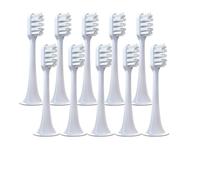 Lot de 8/10 têtes de brosse à dents de rechange, compatibles avec les brosses à dents électriques soniques Xiaomi T300 et T500, avec embouts souples.(10 white soft)