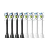 Lot de 8/12 têtes de brosse à dents de rechange compatibles avec les têtes de brosse à dents électriques Philips Sonicare 4100 6500 6100 7500 5(4White 4Black)