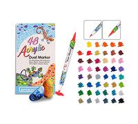 Lot de 8/24/36/48 marqueurs de peinture acrylique pour dessin et fabrication de cartes