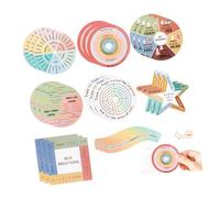Lot de 8/9 autocollants sensoriels d'anxiété - Autocollants esthétiques apaisants pour ordinateur portable, scrapbooking, esthétique, sensoriel