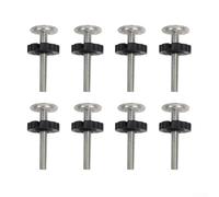 Lot de 8 accessoires de vis de garde-corps, tiges de boulon de réglage sans perçage pour barrière de sécurité pour animaux domestiques avec tige filetée de rechange (noir)