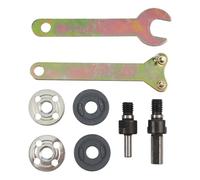 Lot de 8 adaptateurs de mandrin pour meuleuse d'angle avec tige de 6 mm et 10 mm pour outils de perçage, tige de connexion en métal avec écrous à bride et clé