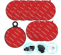 Lot de 8 adhésifs de rechange à très haute adhérence pour tableau de bord/pare-brise - Support de téléphone - Crochets à ventouse pour voiture - 80 mm - Rouge