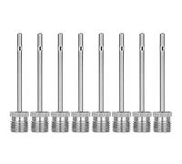 Lot de 8 aiguilles de gonflage en acier inoxydable pour ballons de basketball, football, rugby, waterpolo (argent)