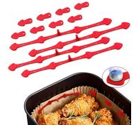 Lot de 8 Aimants pour Papier Sulfurisé Airfryer - En Silicone - Pour Empêcher le Papier Sulfurisé de Couvrir Les Aliments - Accessoires de Friteuse à Air Chaud pour Ninja, Philips, Cosori