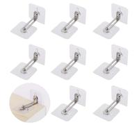 Lot de 8 ancrages muraux pour meubles, sans perçage, support de sécurité anti-basculement pour armoire, bibliothèque, étagère, commode, empêche bébé animal de compagnie de tomber des meubles